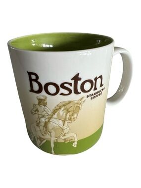 Starbucks Boston Green Interior Ceramic Coffee Mug